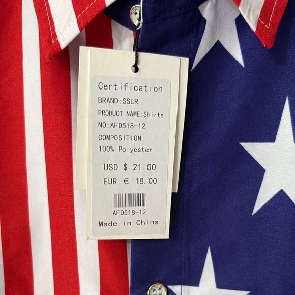 SSLR Collection AMERICAN FLAG Red and Blue Kids Shirt!🇺🇸 - Picture 2 of 6